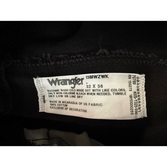 Wrangler Cowboy Cut Denim Jean~Size 32x38~Charcoal Black Straight 13MWZWK~L14 22 - Picture 8 of 8